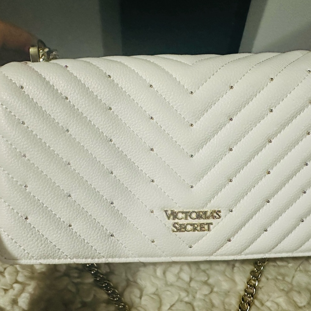 Victoria's Secret Quilted White Clutch